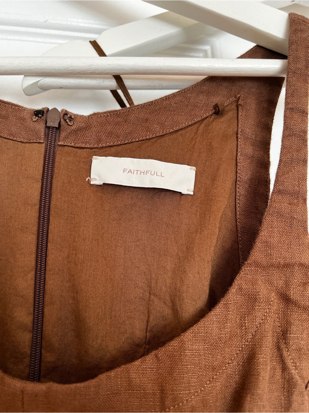 Faithfull The Brand Syna top and pant set clay brown color size 2 - Picture 5 of 5